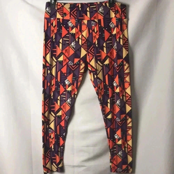 LULAROE HALLOWEEN SKELETON LEGGINGS TALL CURVY 2 CLEAN NO PILLING SOFT COMFY - Picture 3 of 13